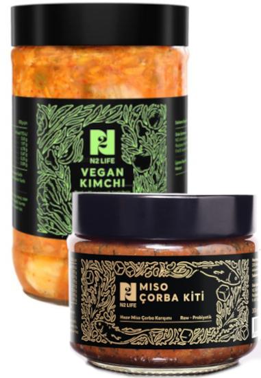 N2 Vegan Kimchi 600 gr +N2 Miso Çorba Kiti Avantajlı Paketi